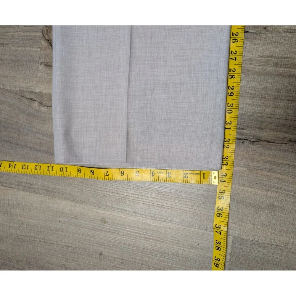 Tory Burch Size 14 Trouser Pants Wide Leg High Waist Taupe Suiting Melange
